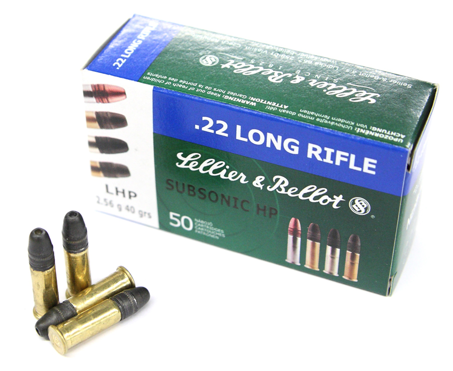 Патрон Sellier&Bellot, к.22LR, Subsonic LHP (50шт.)