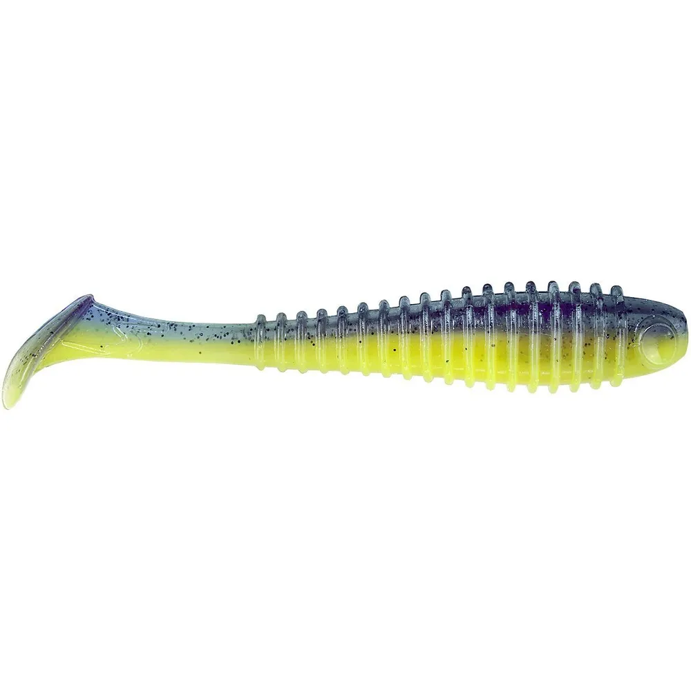 Виброхвост Tubby Daddy 6.5", 3шт, 04 Blue-Yellow